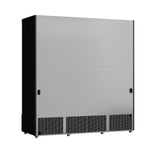 Black 3-Door Glass Display Refrigerator