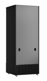 Upright Refrigerator – 600L (Black) with Door Heating