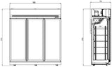INS-1480F | 3-Door Glass Display Freezer