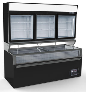 WALL COOLER/FREEZER COMBO BLACK 3D