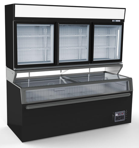 WALL COOLER/FREEZER COMBO BLACK 3D