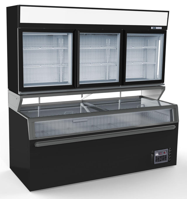 WALL COOLER/FREEZER COMBO BLACK 3D