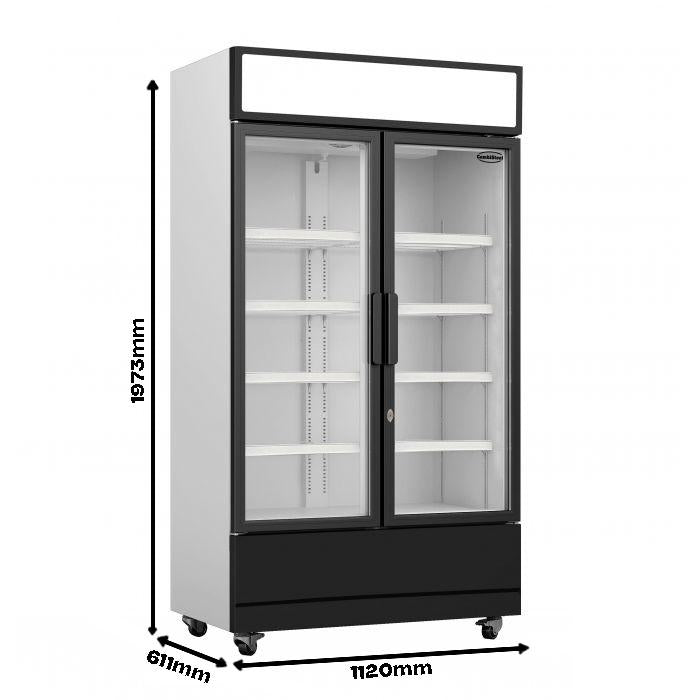 Double Glass Door Refrigerator