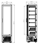 Upright Display Freezer – 221L, Black