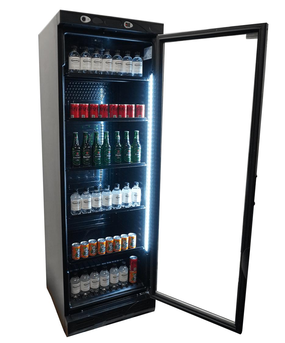 Fridge With Glass Door 382l Black