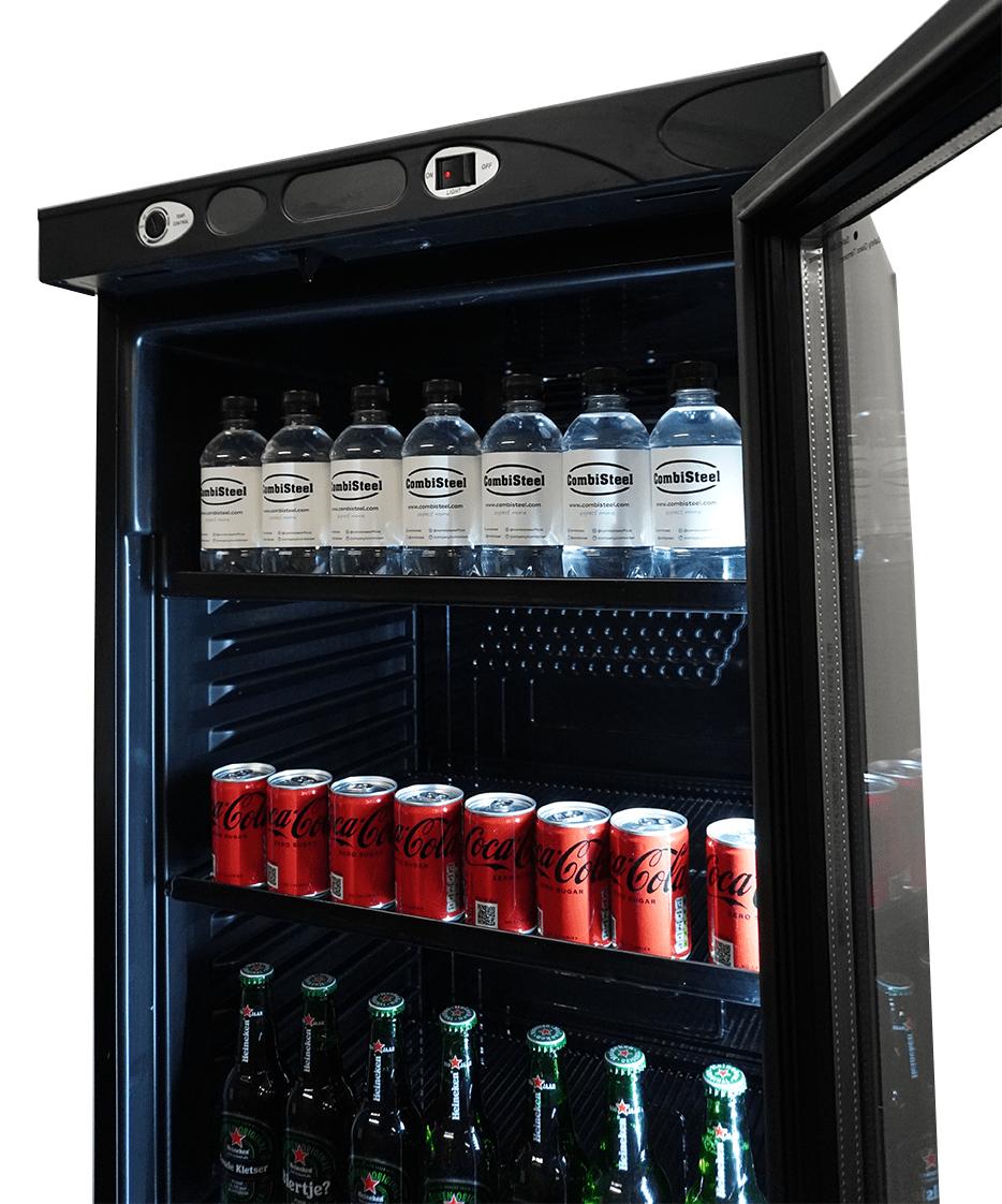 Fridge With Glass Door 382l Black