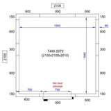 Walk In Chill/Freezer Room 2100 x 2100 x 2010mm |Volume 6.9m3| Room Only