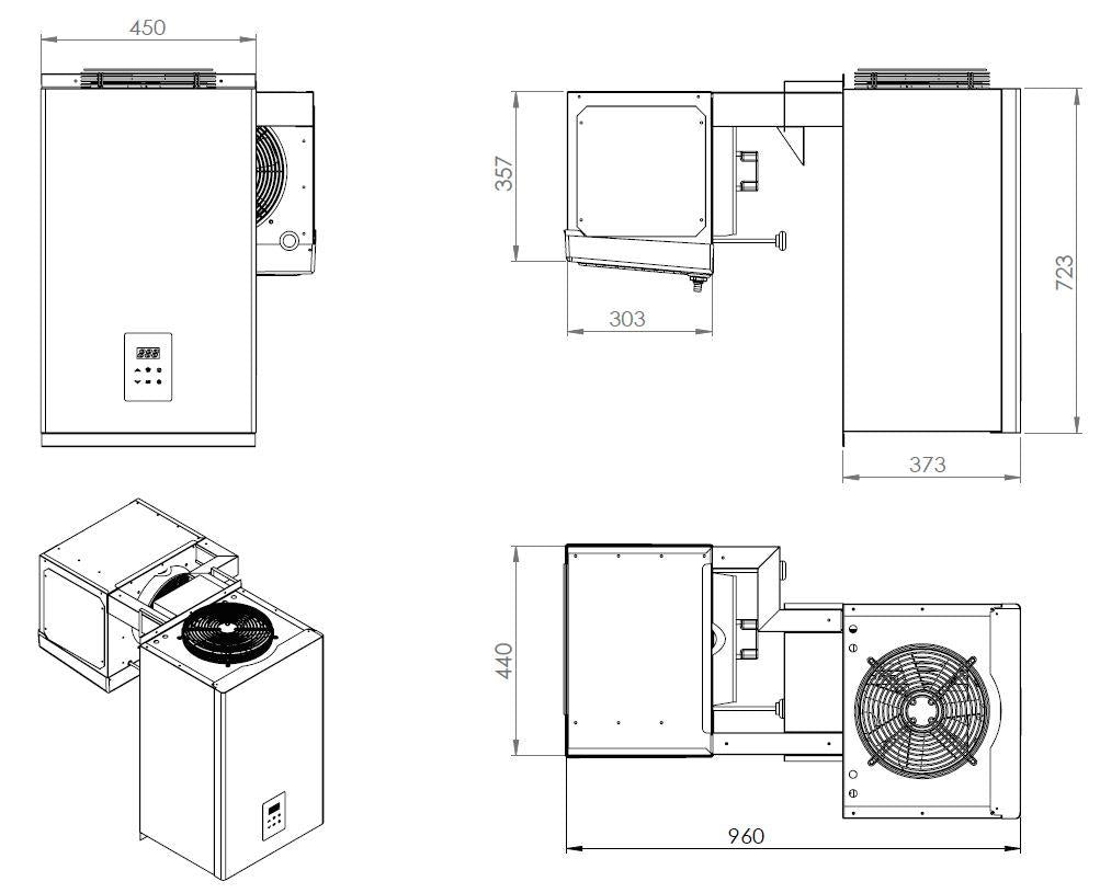 Chiller Straddle Unit|Capacity 6.6 -9 m³ | 230v