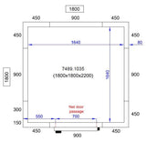 Cold/Freezer Room 1800 x 1800 x 2200mm 5.5m3 80mm