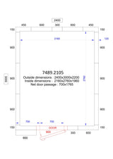 Freezer Room 2400 x 3000 x 2200mm |4m3| Room Only |120mm