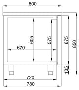 Refrigerated Counter 3 Doors 