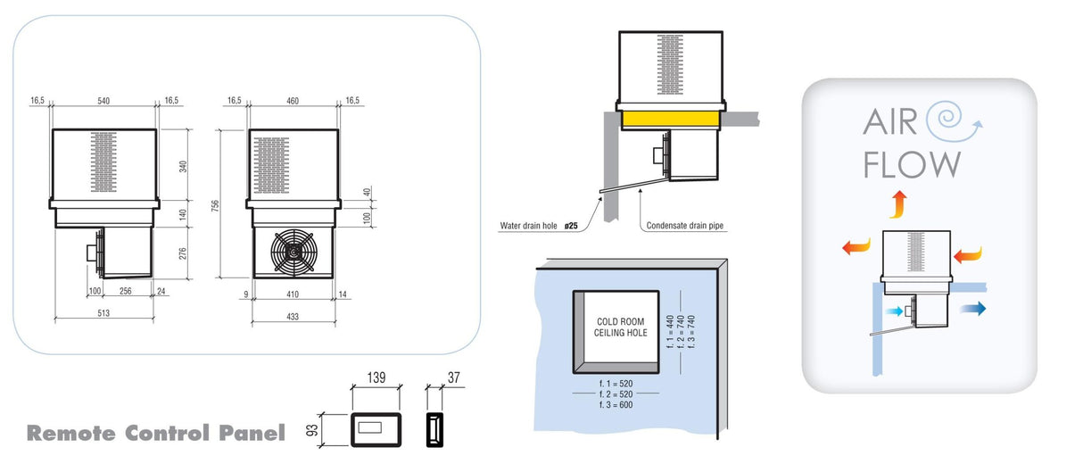 Roof Mounted Refrigeration | Chill |  8.2-14.1m3| (230v)