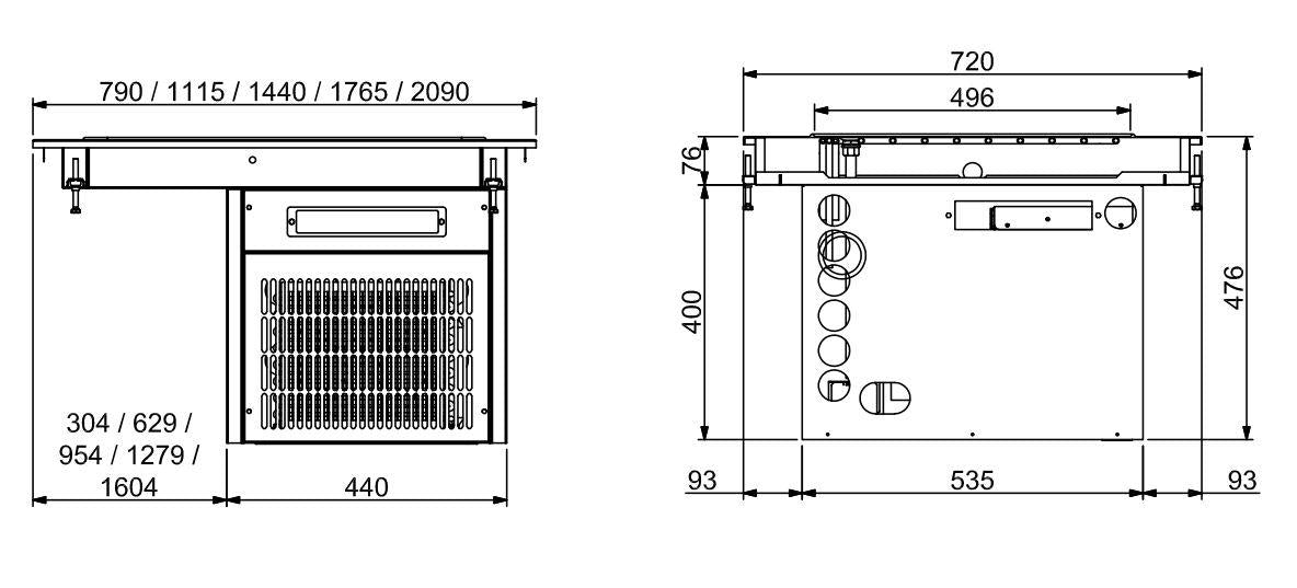 DROP-IN REFRIGERATED UNIT 3/1-160MM