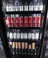 Refrigerator 3 Glass Doors Black