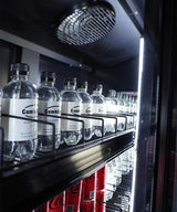 Refrigerator 3 Glass Doors Black