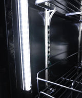 Refrigerator 3 Glass Doors Black