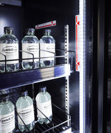 Refrigerator 3 Glass Doors Black