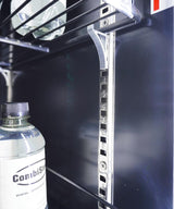 Refrigerator 3 Glass Doors Black