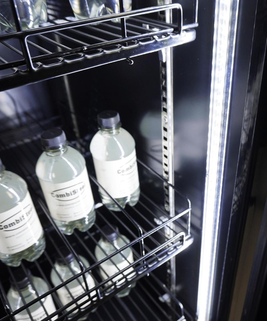 Refrigerator 3 Glass Doors Black