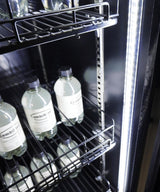 Refrigerator 3 Glass Doors Black