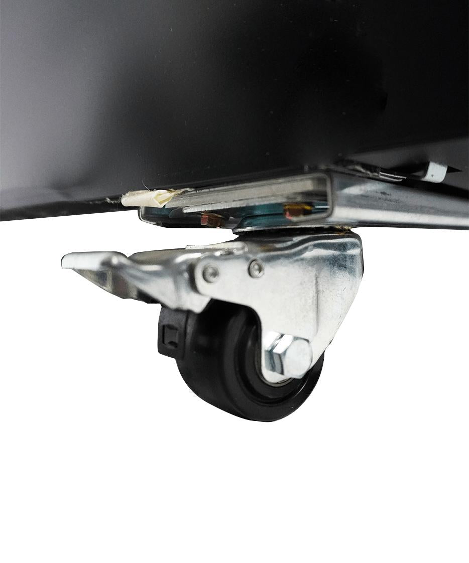 Refrigerator 3 Glass Doors Black