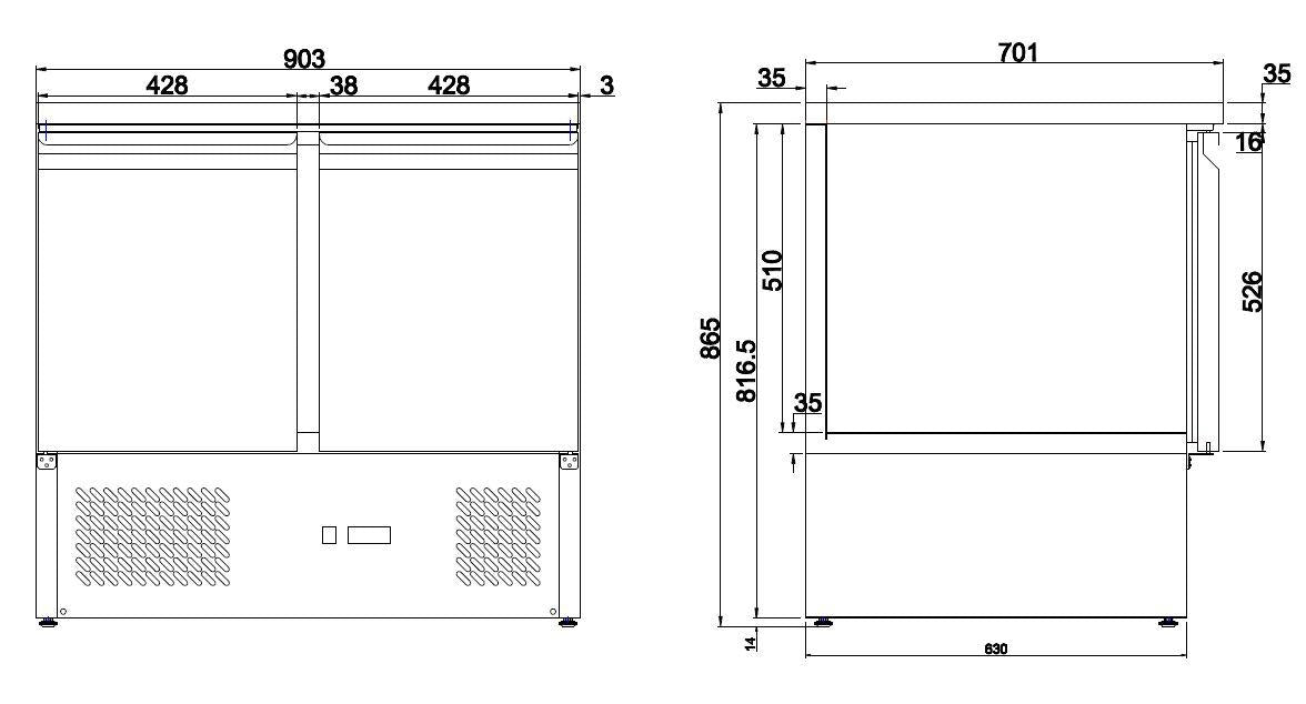 Refrigeration Unit 2 Doors