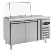 REFRIGERATED COUNTER WITH GLAS COVER 2 DOORS