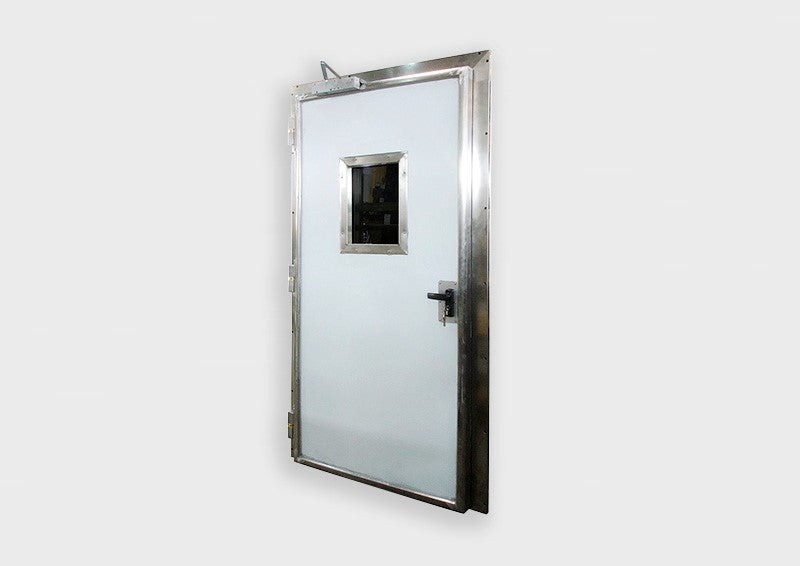 Fire-resistant refrigerated pivoting door, with a 60-minute rating