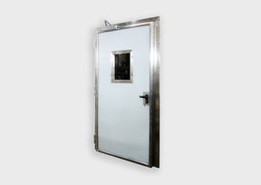 Fire-resistant refrigerated pivoting door, with a 60-minute rating