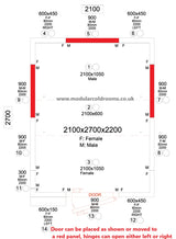 Walk In Coldroom 2100 x 2700 x 2200mm |Volume 10.05m³| Panels 80mm | With Cooling Unit
