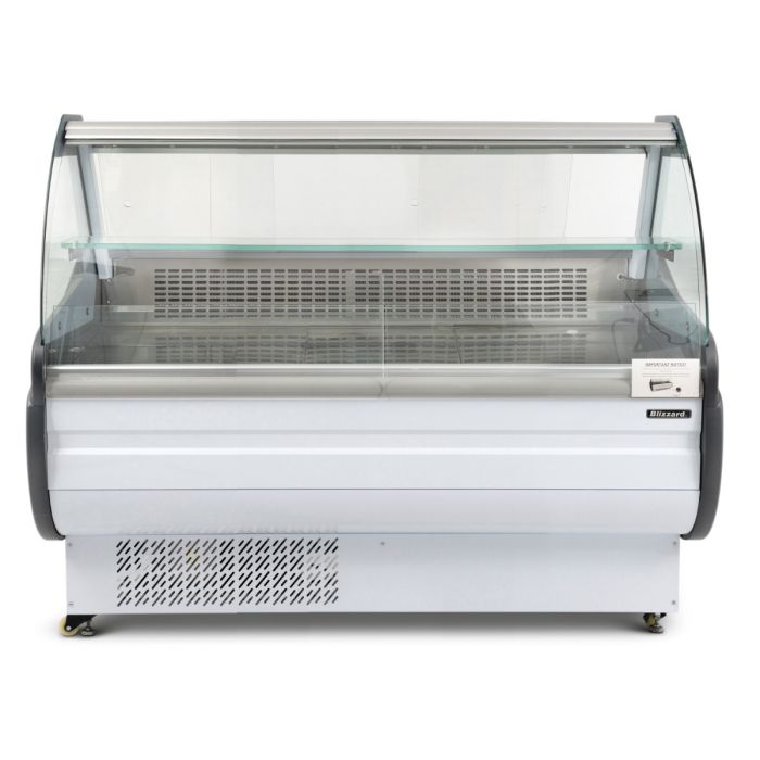 Serve Over Counter 1.3m Curved Glass