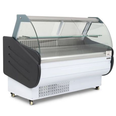 Serve Over Counter 1.3m Curved Glass