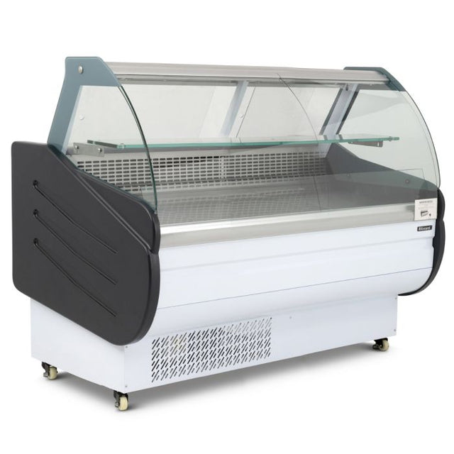 Serve Over Counter 1.3m Curved Glass