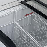 Curved Glass Lid Freezer 220L