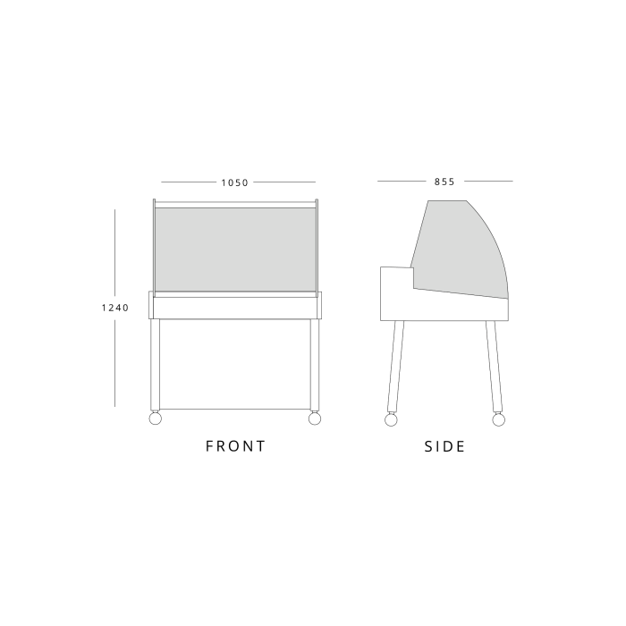 Patisserie Display Chilled 600mm Wide