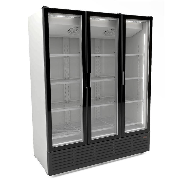 REFRIGERATOR 3 GLASS DOORS - WHITE 9002