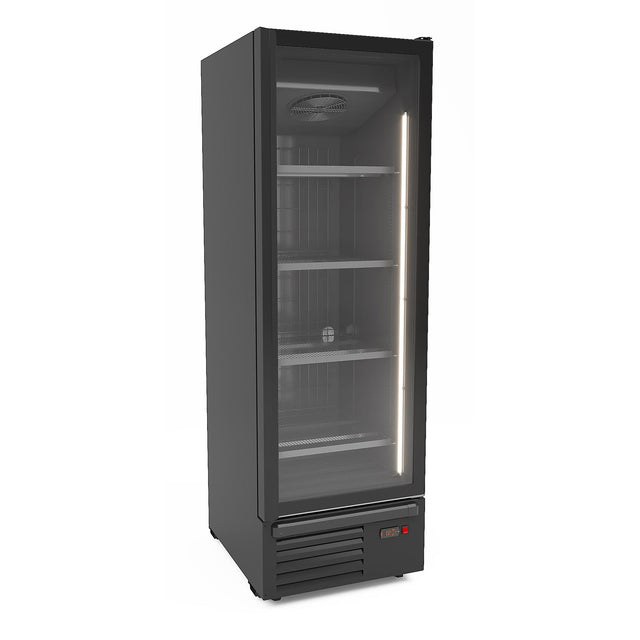 Freezer 1 Glass Door. Black 500l