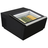 Black Countertop Ice Cream Display