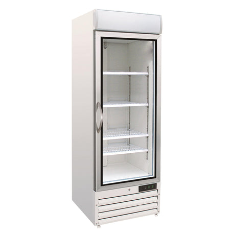 glass door freezer 412l