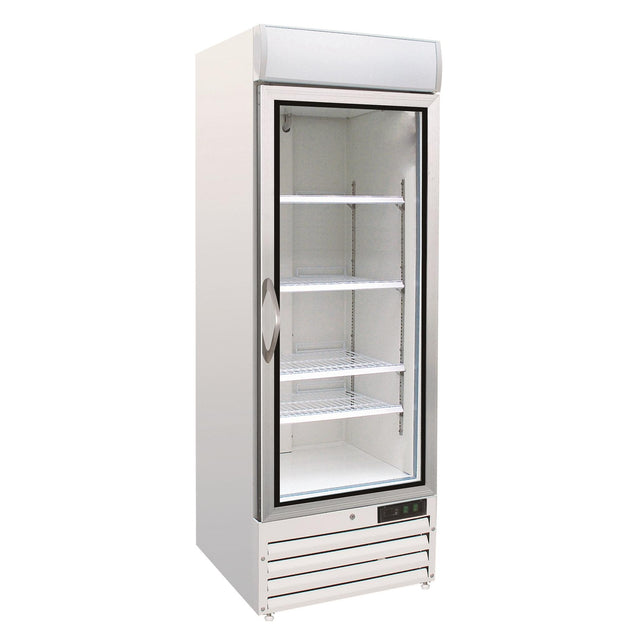 glass door freezer 412l