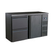 Black Fridge 1 Door 2 Drawers