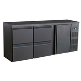 Black Oil Stove 1 Door 4 Drawers