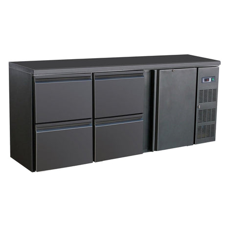 Black Oil Stove 1 Door 4 Drawers