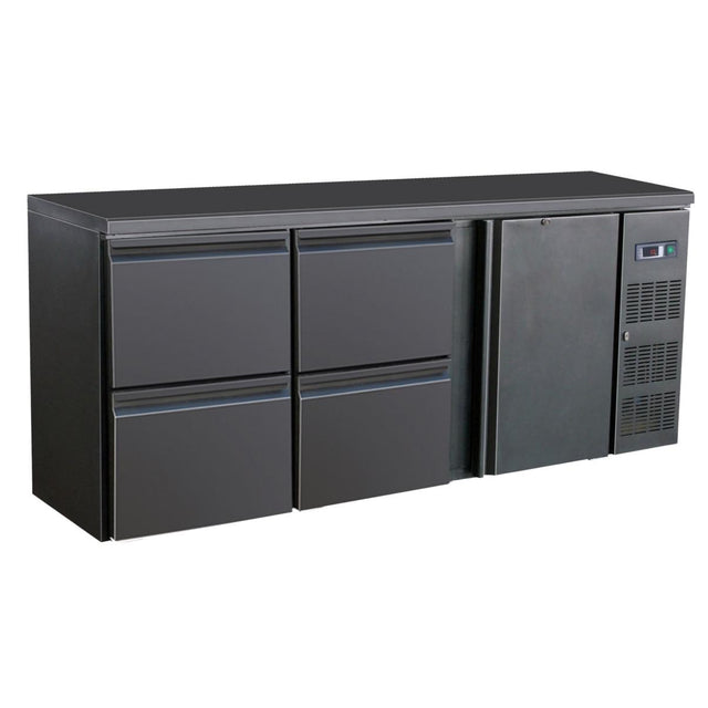 Black Oil Stove 1 Door 4 Drawers
