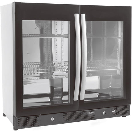 Black 2 Door back bar Display 198L