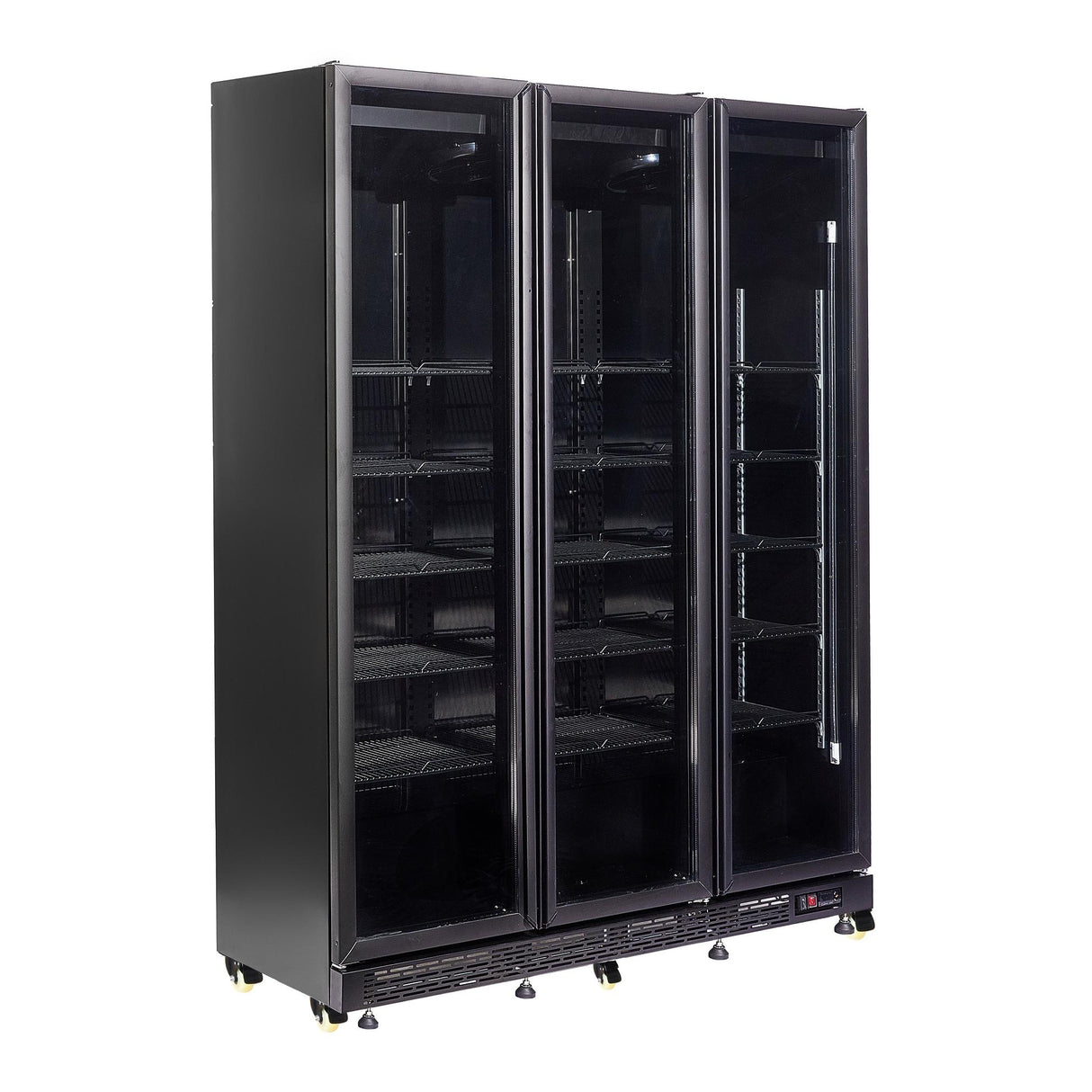 Refrigerator 3 Glass Doors Black | 1200Ltr