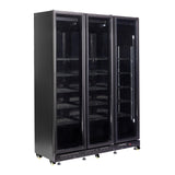 Refrigerator 3 Glass Doors Black | 1200Ltr