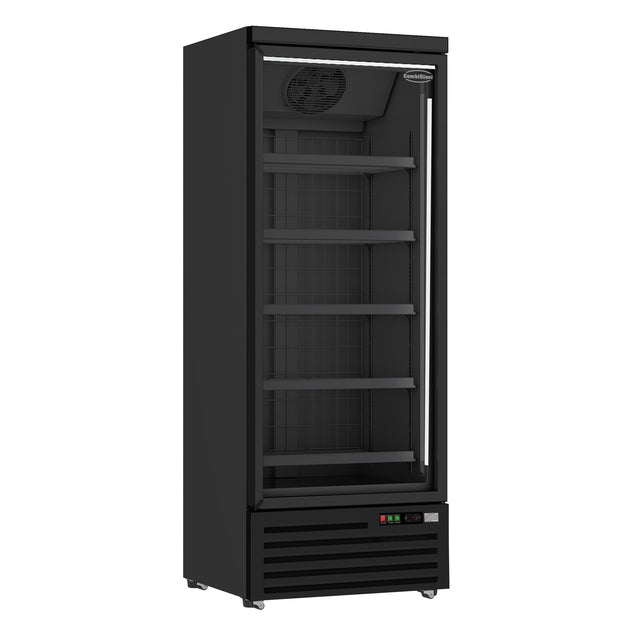 Black Upright Glass Door freezer 600L