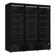 3-door Black Glass Display Freezer