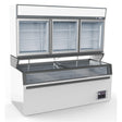 White Wall Mounted Freezer-3 Glass Doors 1446L